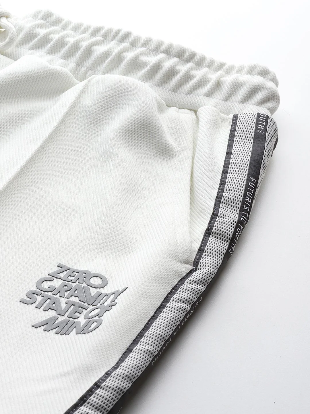 Men's White Relaxed Fit Printed Street Wear Jogger - Image 6