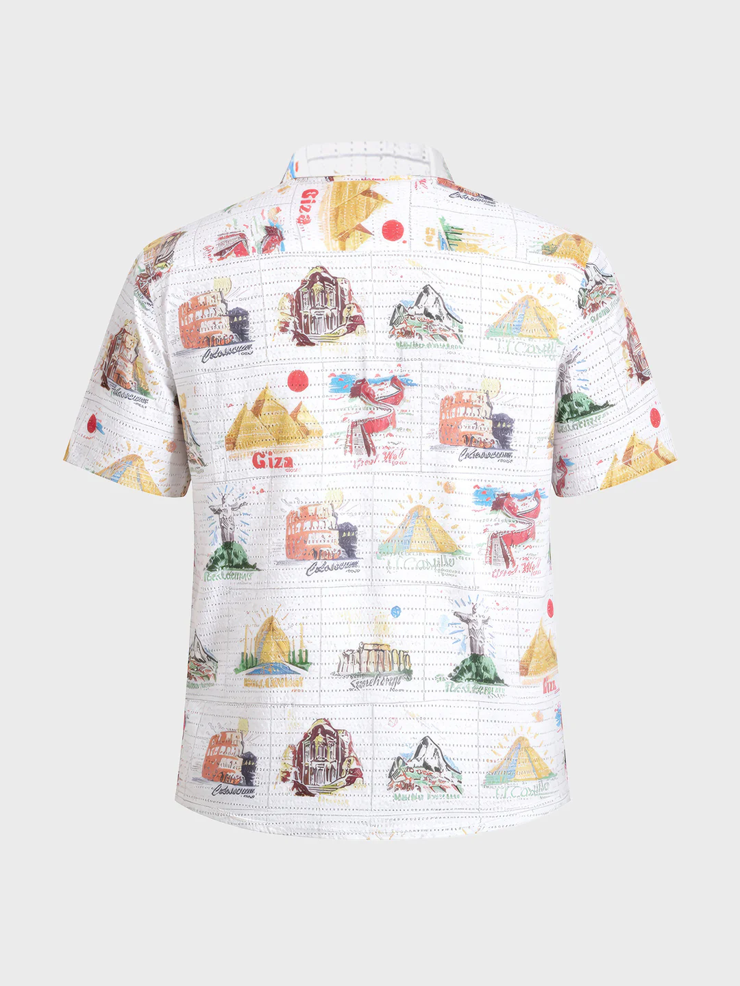 Men's White Relaxed Fit Resort Wear Shirt - Image 4