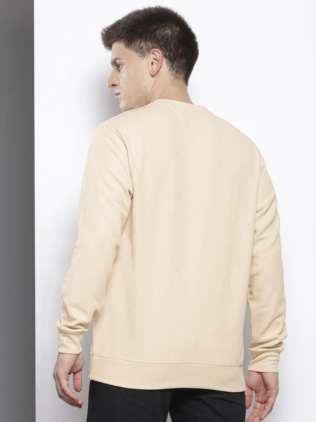 Men's Tofu Relaxed Fit Solid Street Wear Sweatshirts - Image 6