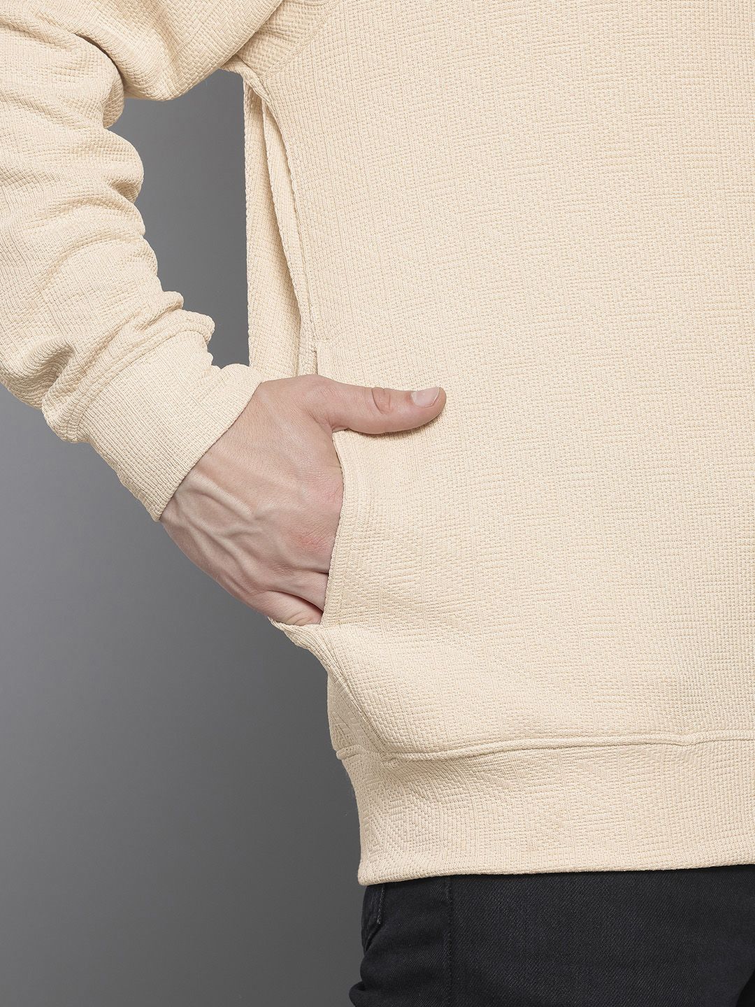 Men's Tofu Relaxed Fit Solid Street Wear Sweatshirts - Image 8