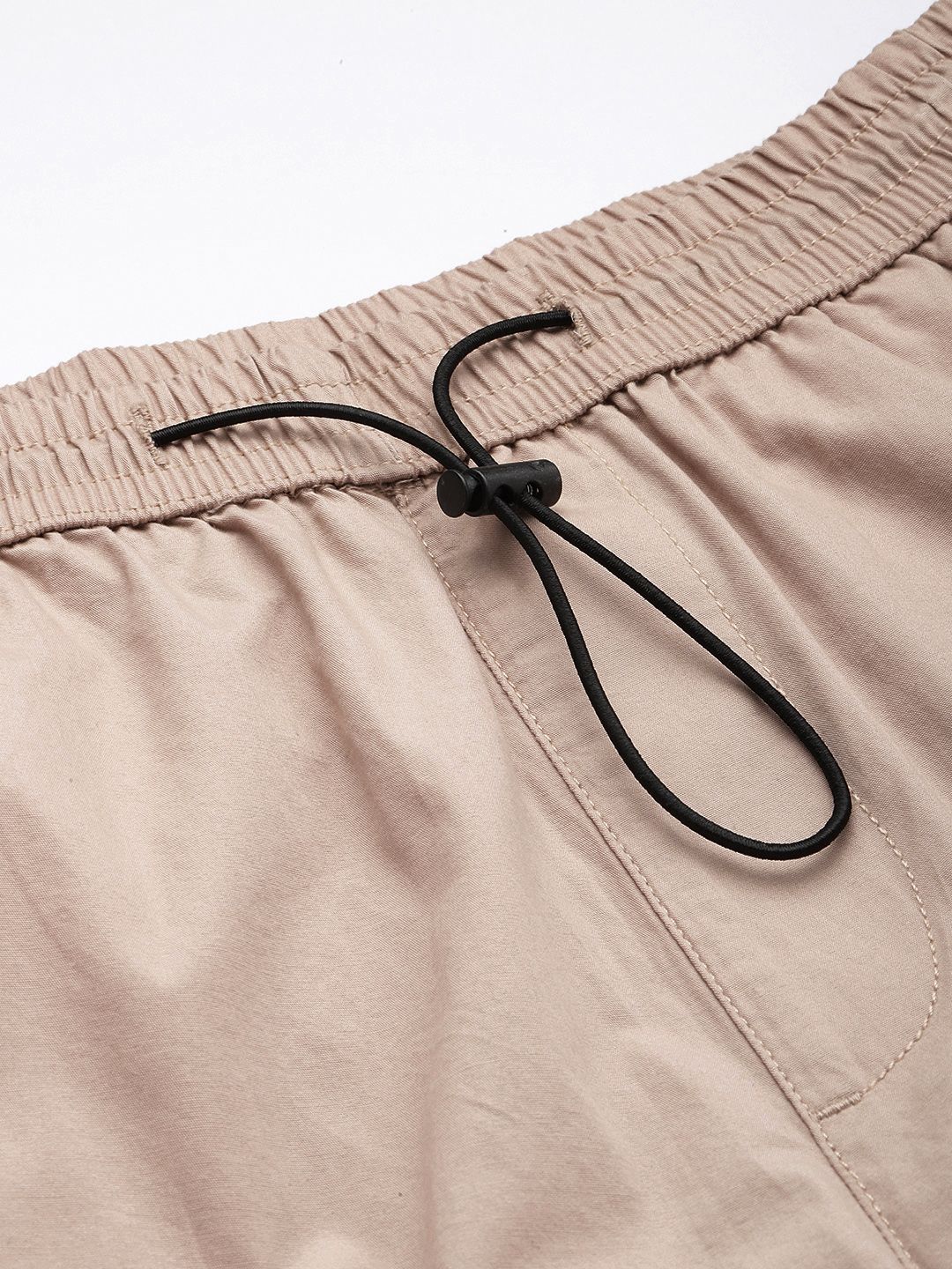 Men's White Relaxed Fit Solid Utility Jogger - Image 5