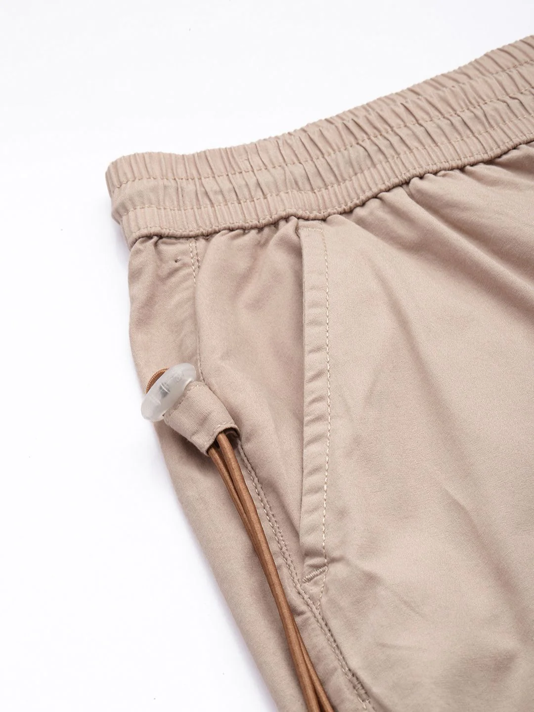 Men's White Relaxed Fit Solid Utility Jogger - Image 6