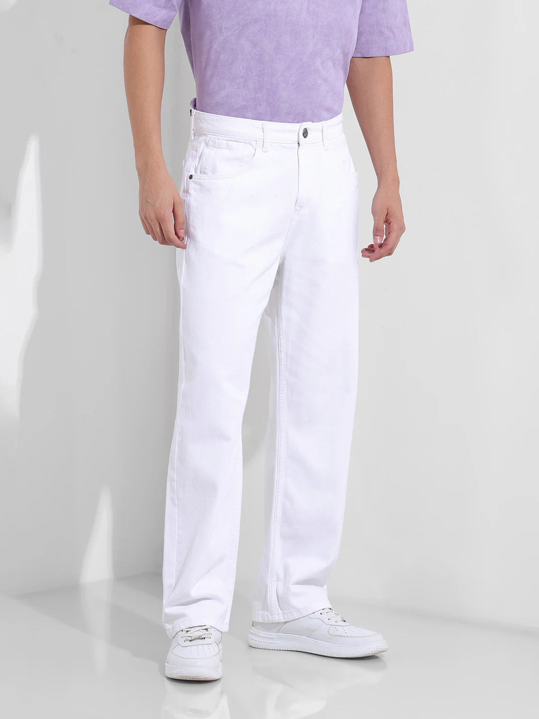 Men's White Relaxed Fit The Eternity Series Jeans - Image 4