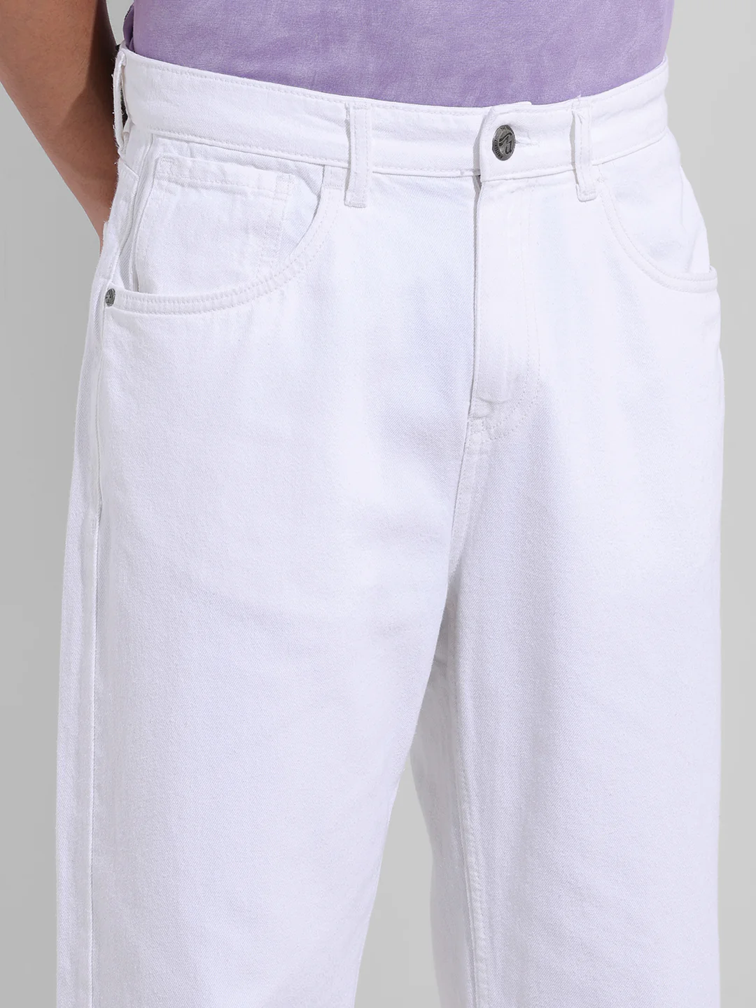 Men's White Relaxed Fit The Eternity Series Jeans - Image 5
