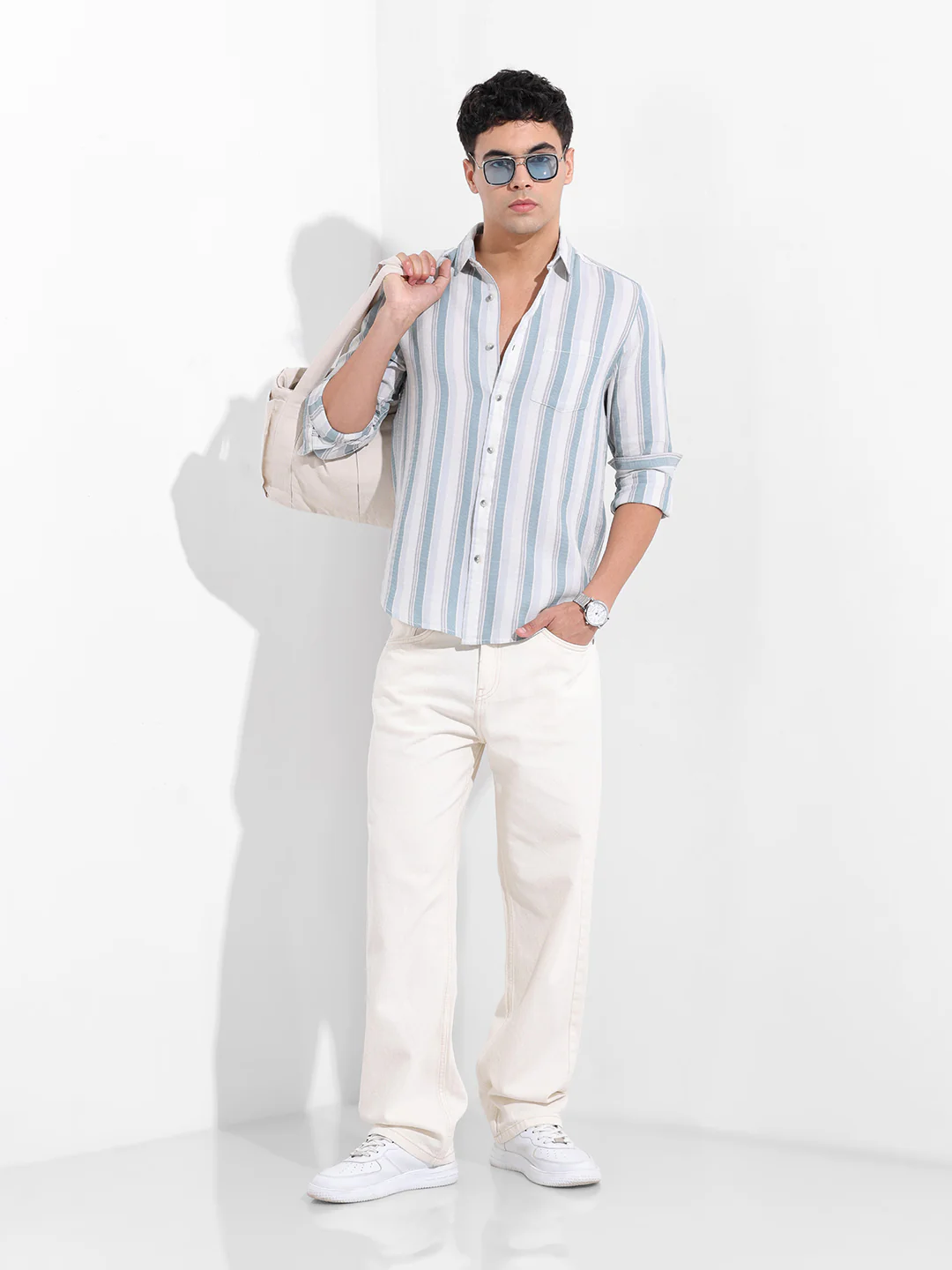 Men's White Relaxed Fit The Eternity Series Jeans - Image 2