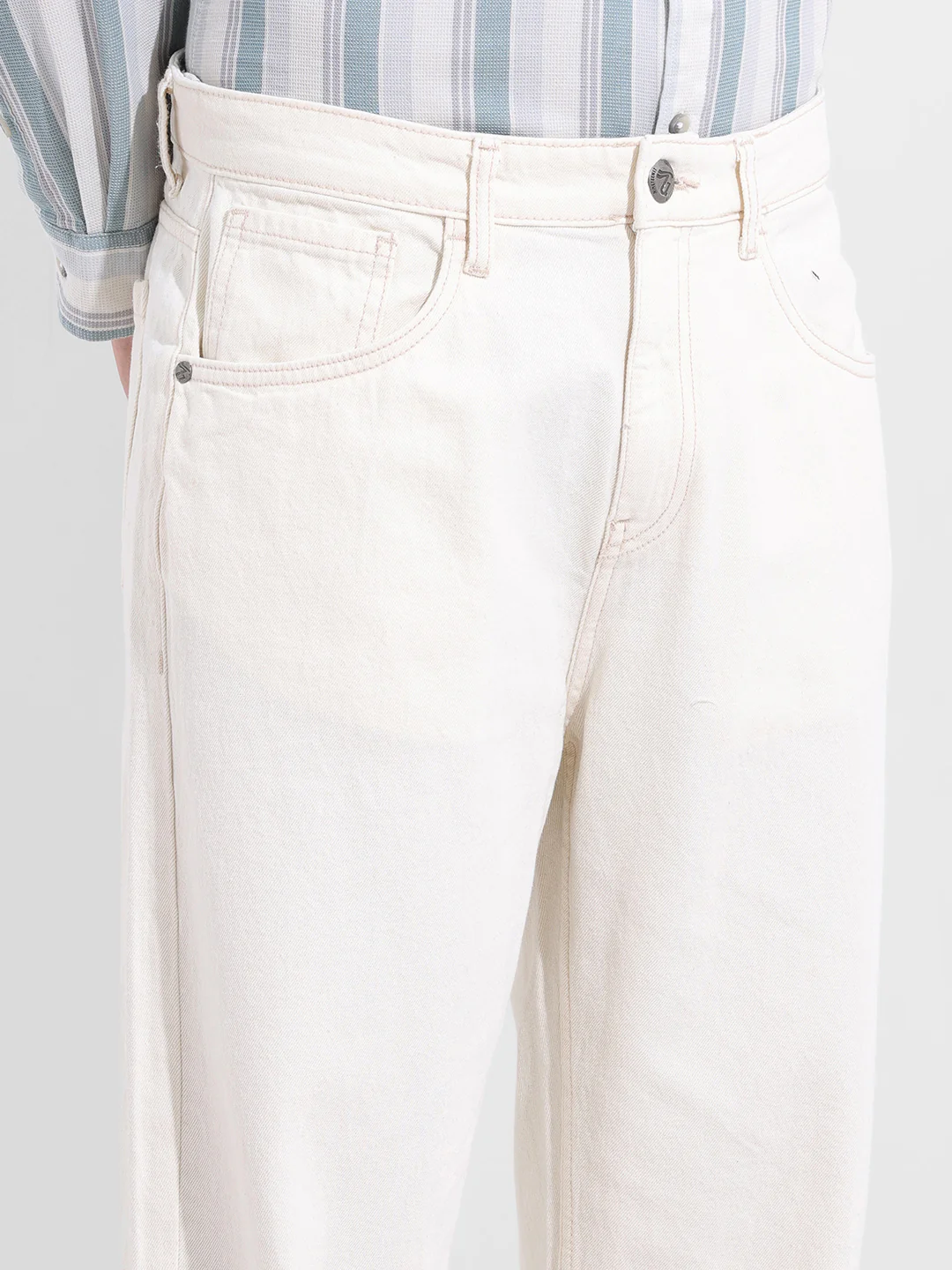 Men's White Relaxed Fit The Eternity Series Jeans - Image 5