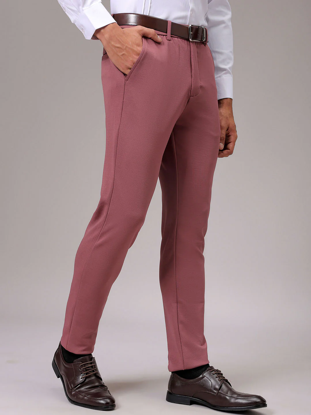 Men's Astro Dust Slim Fit Textured Formal Trouser - Image 5